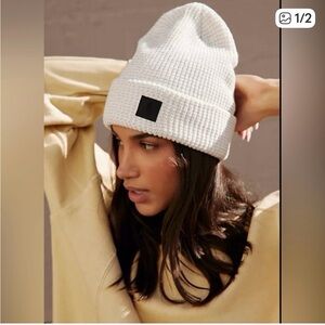 FP Movement lets race fleece lined recycled yarn beanie